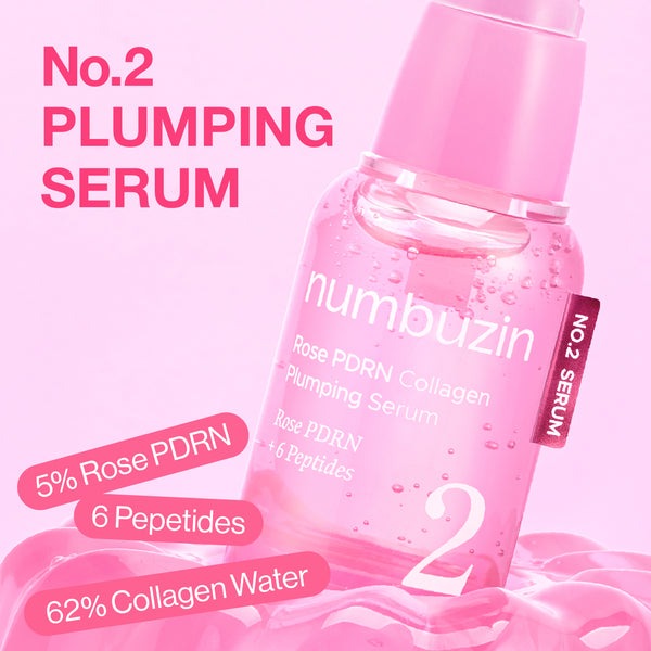 Numbuzin – No.2 Rose PDRN Collagen Plumping Serum, 30ml